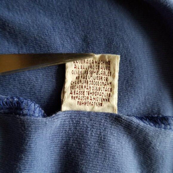 Blue, turtle neck long sleeve, cotton top, M, Northern Reflections, vintage - Picture 5 of 6